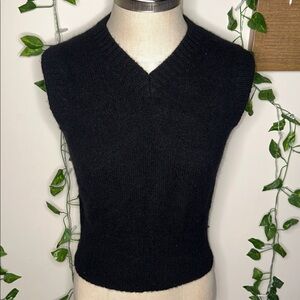 Label Of Graded Goods L.O.G.G H&M 100% New Wool Black Sweater Vest
